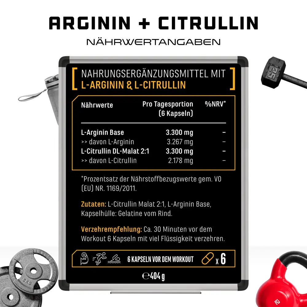 GEN L-Arginina + L-Citrullina – 320 capsule – informazioni sul prodotto