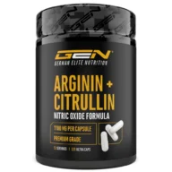GEN L-Arginina + L-Citrulina – 320 cápsulas – frente
