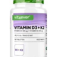 Vit4ever Vitamin D3 20000 I.E. + K2 – 180 Tabletten – Vorderseite