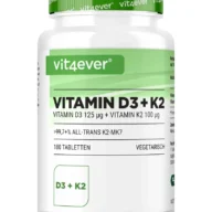 Vit4ever Vitamin D3 5000 I.E. + K2 – 180 Tabletten – Vorderseite
