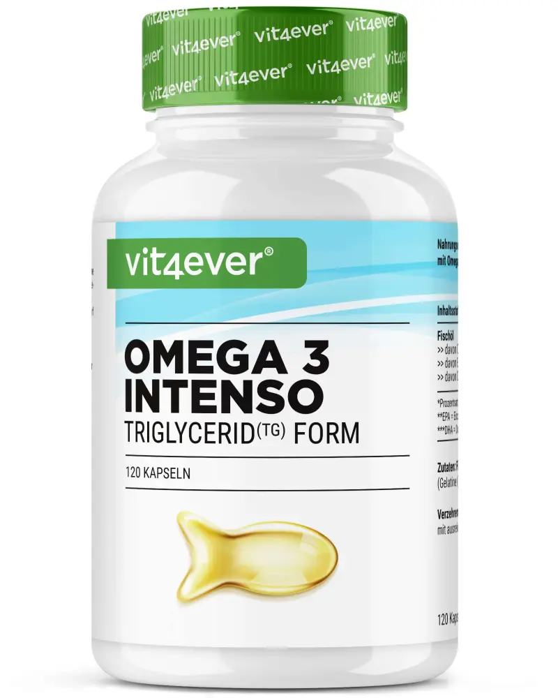 Vit4ever Omega 3 Intenso Fish Oil – 120 capsules – front