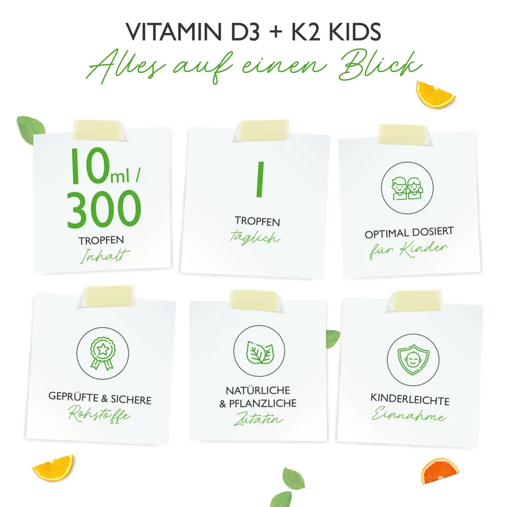 Vit4ever Gotas de vitamina D3 + K2 para crianças – 10 ml – pureza & propriedades