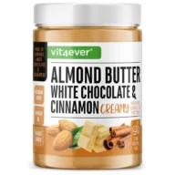 Vit4ever Almond butter – white chocolate & cinnamon – 1000 g – front